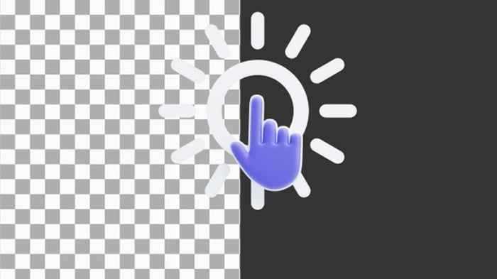 Animated 3D Blue Mouse Cursor Click, Elements Motion Graphics ft. arrow ...