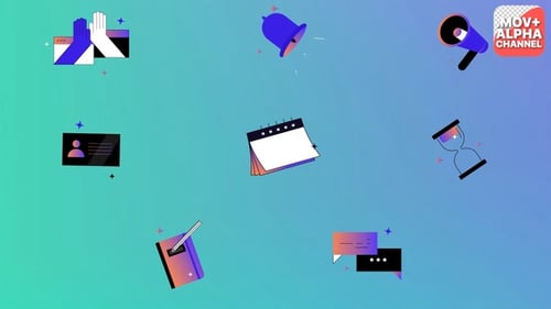 Business Relations Gradient Icons | Motion Graphics