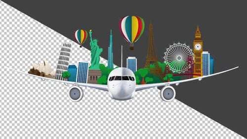 Air Travel to World Famous Destinations - Full HD Alpha