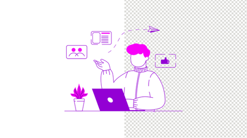 Animation zur Abbildung des Kundendienstes