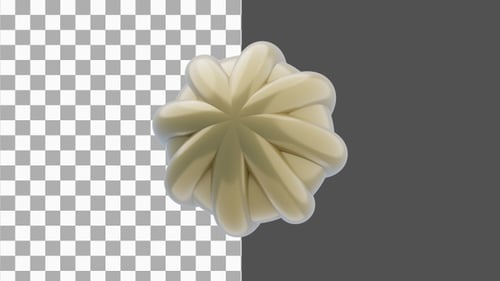 3D-Zusammenfassung der organischen Blütenspiralform | Alpha-Kanal