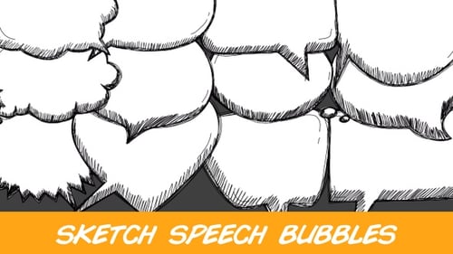 Hand-Drawn Sketch Speech Bubbles Animation Pack