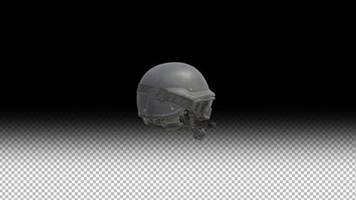 Canal alpha d'animation en boucle du casque de combat 3D