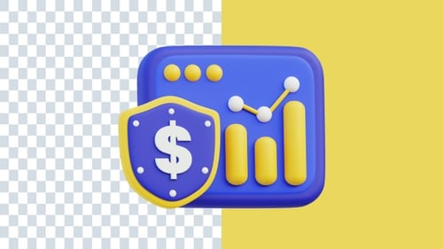 Stock Market Security 3D Animations | Alpha Channel