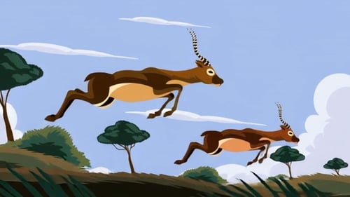 Antelopes Running in African Savanna - Gazelles Leaping - Nature - Safari - Wildlife - Animals