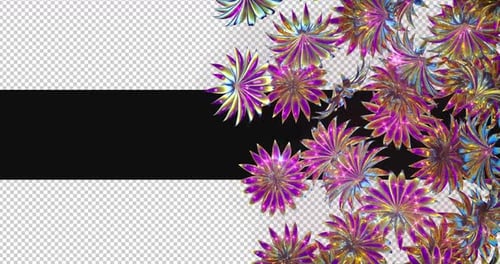 3d Glowing Flowers Transition