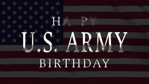 Happy US Army Birthday Metallic Title Animation
