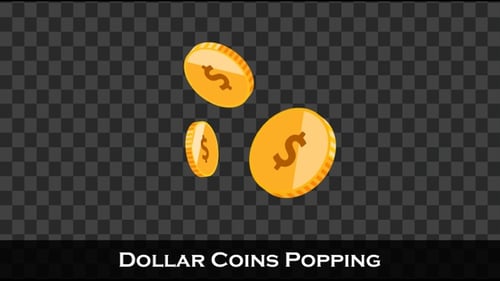 Dollar Coins Popping Icon