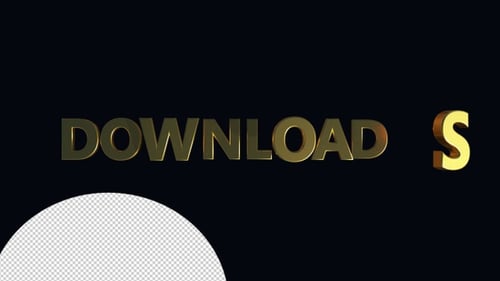 Golden 3D Text Build Up and Reveal
