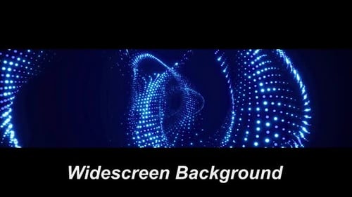 Futuristic Blue Particle Wave Background Animation