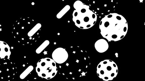 Abstract Black and White Geometric Shapes Loop Background