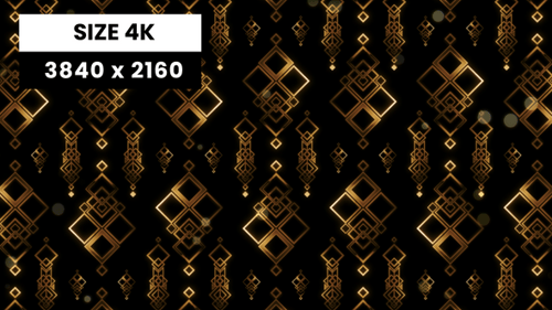 Loop VJ dourado Art Déco 04 4K