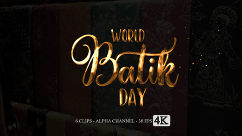 Shiny Metallic World Batik Day Text Reveal Animation Pack