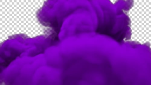 Dynamic Purple Smoke Burst Fluid Reveal