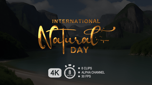 Fluid Gold Script Text Reveal for Natural Day