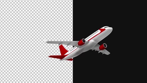 3D Animated Airplane Taking Off