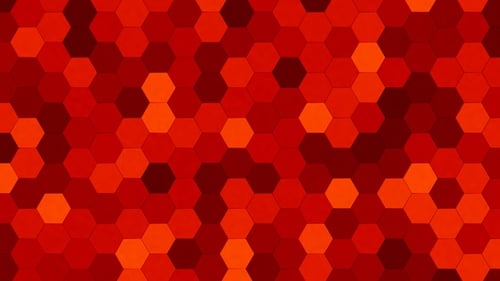Animated Geometric Hexagon Pattern Background in Red