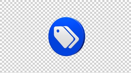 3D Animated Price Tag Icon Loop