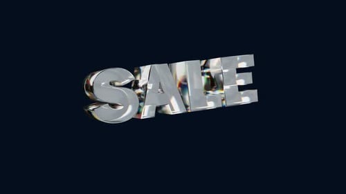Modern Glass SALE Text Animation
