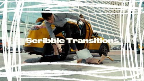 Animated Hand-Drawn Scribble Line Art Transitions Pack