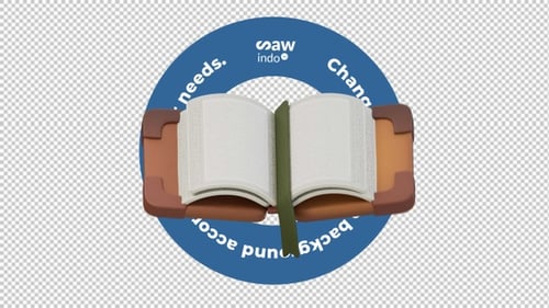 Animation 3D Ouverture du Saint Coran — Boucle de lecture spirituelle sans arrière-plan