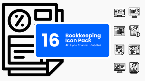 Animated Bookkeeping and Finance Icons Pack