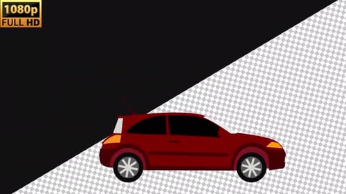 2D Car Moving | Alpha Channel