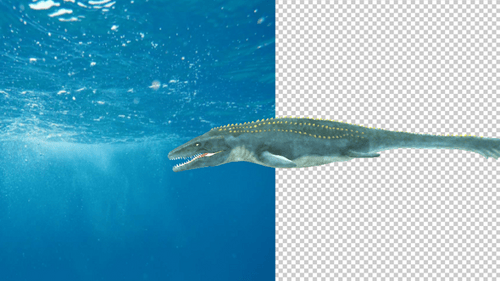Mosasaurus schwimmt im Leerlauf