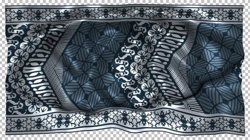 Tissu en soie à motif ethnique indonésien Wave Alpha Songket Batik Jawa Barat Java Garut Pangirutan