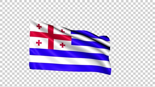 Realistic Adjara Flag Waving Animation