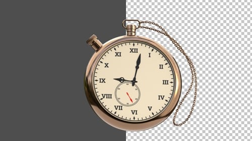 3D-Vintage-Taschenuhr | Alpha Channel