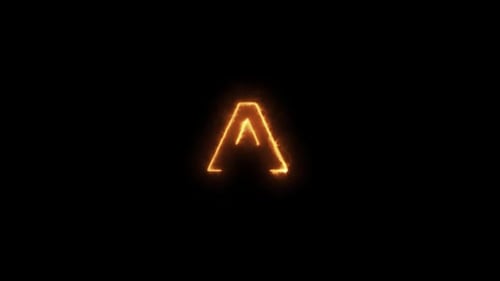 Glow Effect Letter A Reveal Animation