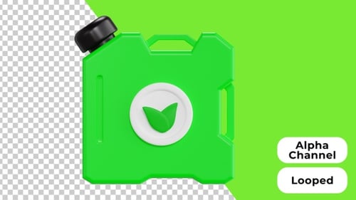3D Animated Gasoline | Alpha Channel