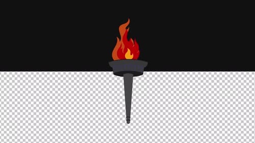 Fire Torch Animation | Alpha Channel
