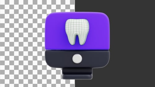 3D Animation of Tooth X-Ray Display | Alpha Channel