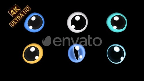 Cartoon Animal Eyes: Stylized Blinking and Dilating Animation Pack