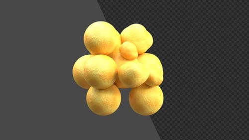 3D Animation of Breaking Down of Fat Cells Structure | Alpha Channel