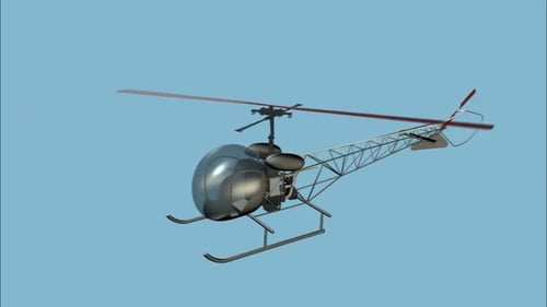 Helicopter Bell v1 - 4k