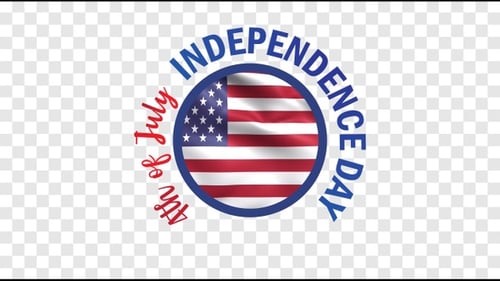 4th of July Independence Day United States Waving Flag Animation