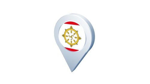 Icône du drapeau du Sikkim