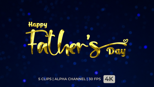 Animación de texto feliz día del padre