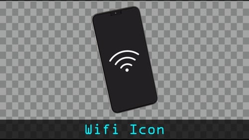 Minimalist Wi-Fi Connection Icon Animation on Smartphone Screen