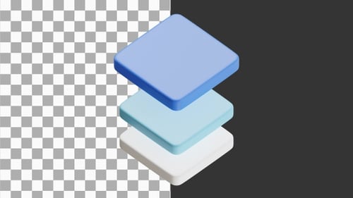 3D Animation of Mastering Layers for Professional Design Results | Alpha Channel