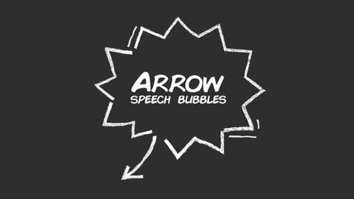 Hand-Drawn Chalk Speech and Thought Bubbles Animation