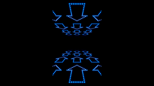 Vertical video neon dots arrows tunnel loop animation background