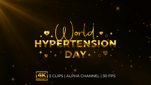 World Hypertension Day Text Animation
