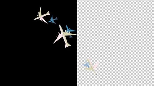 Plane Path Animation Alpha Video
