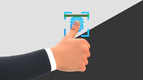 3D Biometric Fingerprint Scanning | Alpha Channel