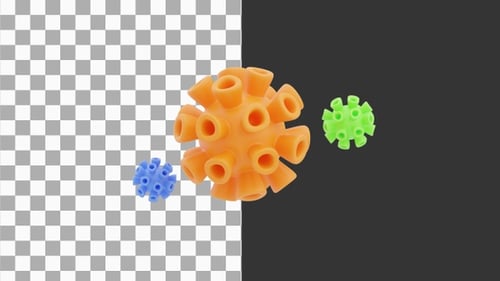 3D Animation of Exploring the Role of Viruses in Infectious Diseases | Alpha Channel