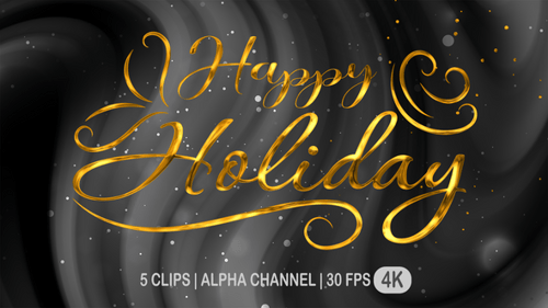 Happy Holiday Text Animation